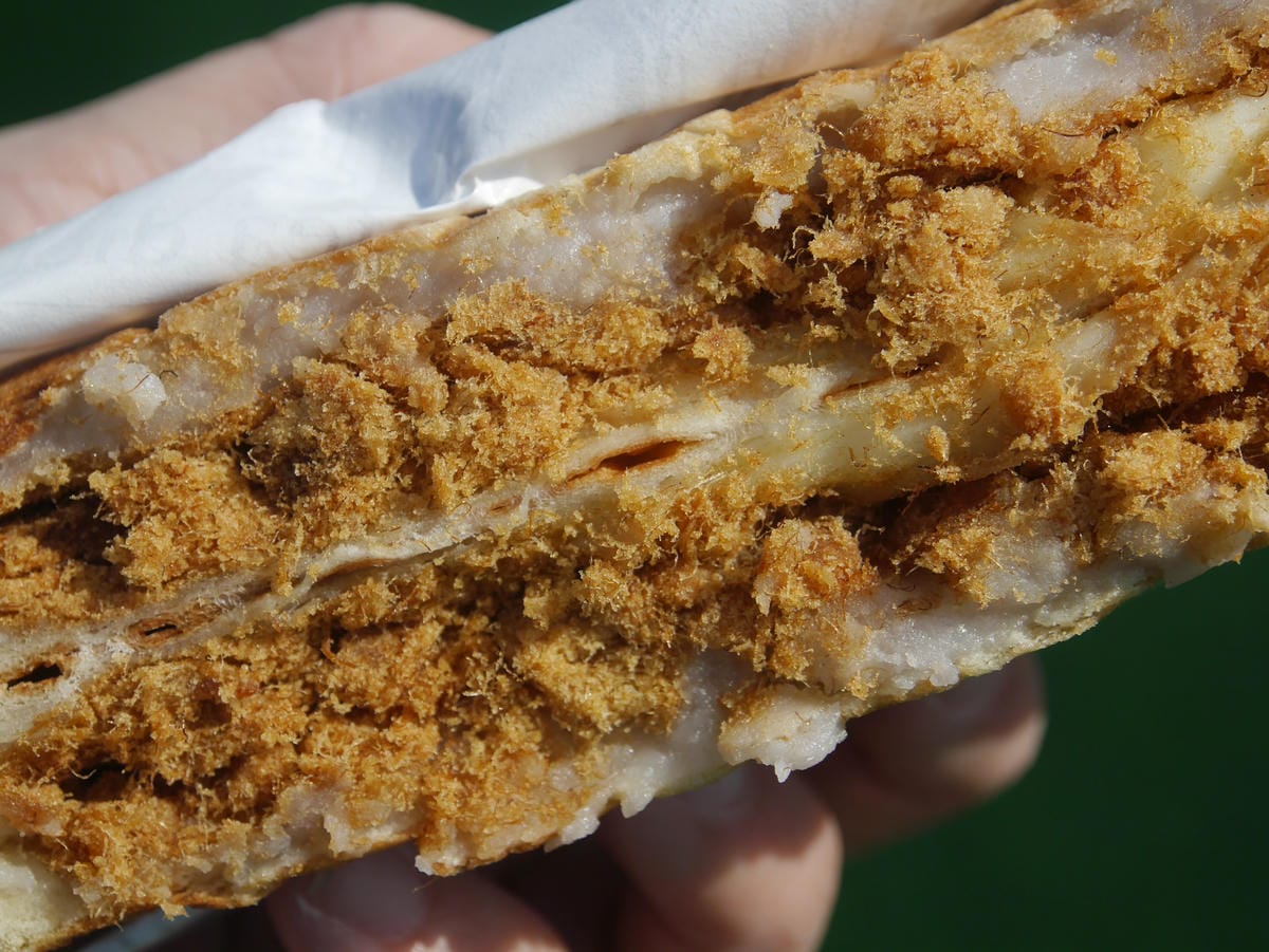 新竹早餐 竹東美食 星期二 x Toast-day吐司早午餐專賣2 自製的芋泥 肉鬆熱壓吐司.JPG 新竹早餐 竹東美食 星期二 x Toast-day吐司早午餐專賣2 自製的芋泥 肉鬆熱壓吐司.JPG